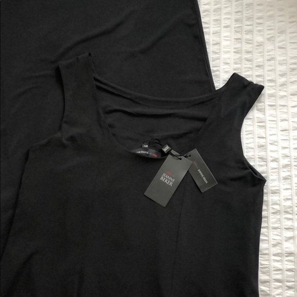 Black maxi column dress with side slit - Picture 2 of 3